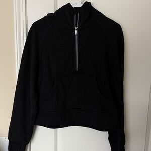 Black Women's cropped Hoodie Sweater